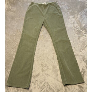 We The Free Corduroy Flare Pants Womens 30 Green Boho Hippie Pull On Stretch 70s